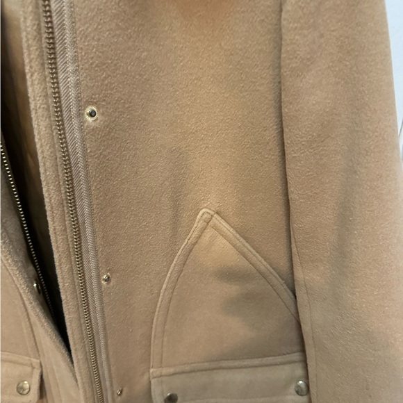 J Crew Womens Vail Faux Fur Trim Hooded Parka Coat Wool Blend J6178 Size 4 Petit - Picture 11 of 16